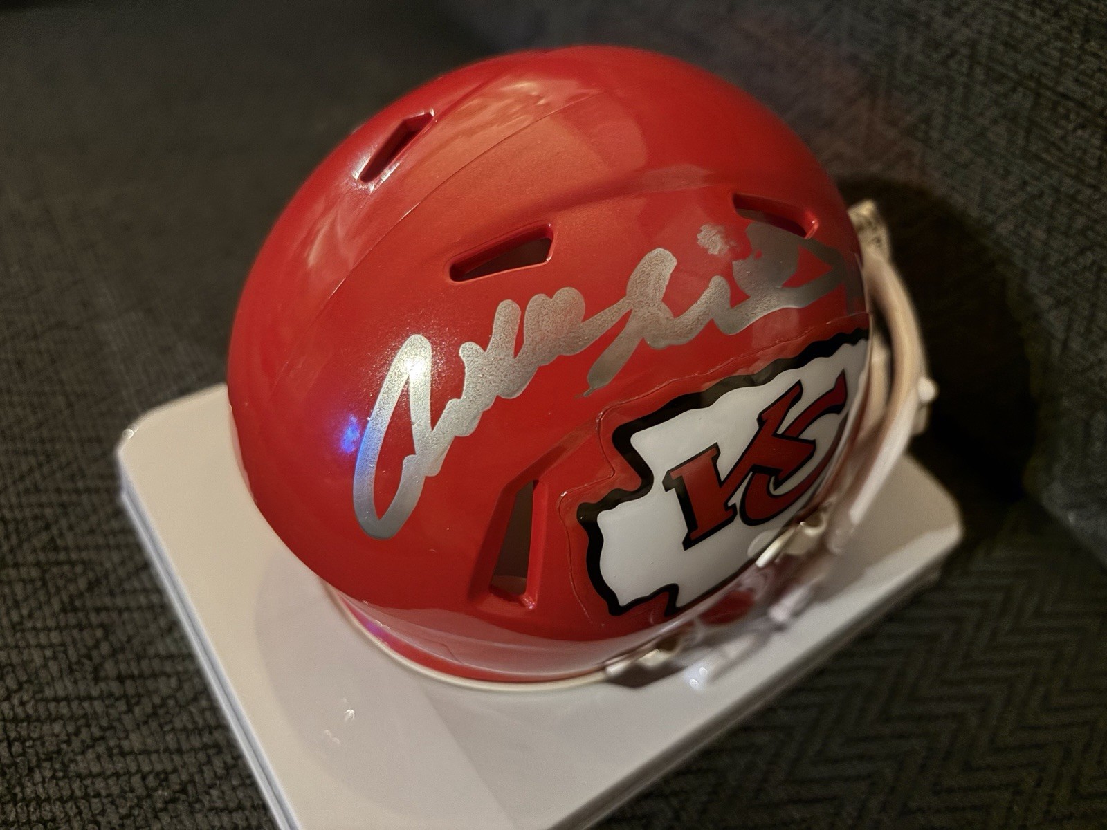 Will Shields Signed Kansas City Chiefs Mini Helmet Autographed Hall Of Fame