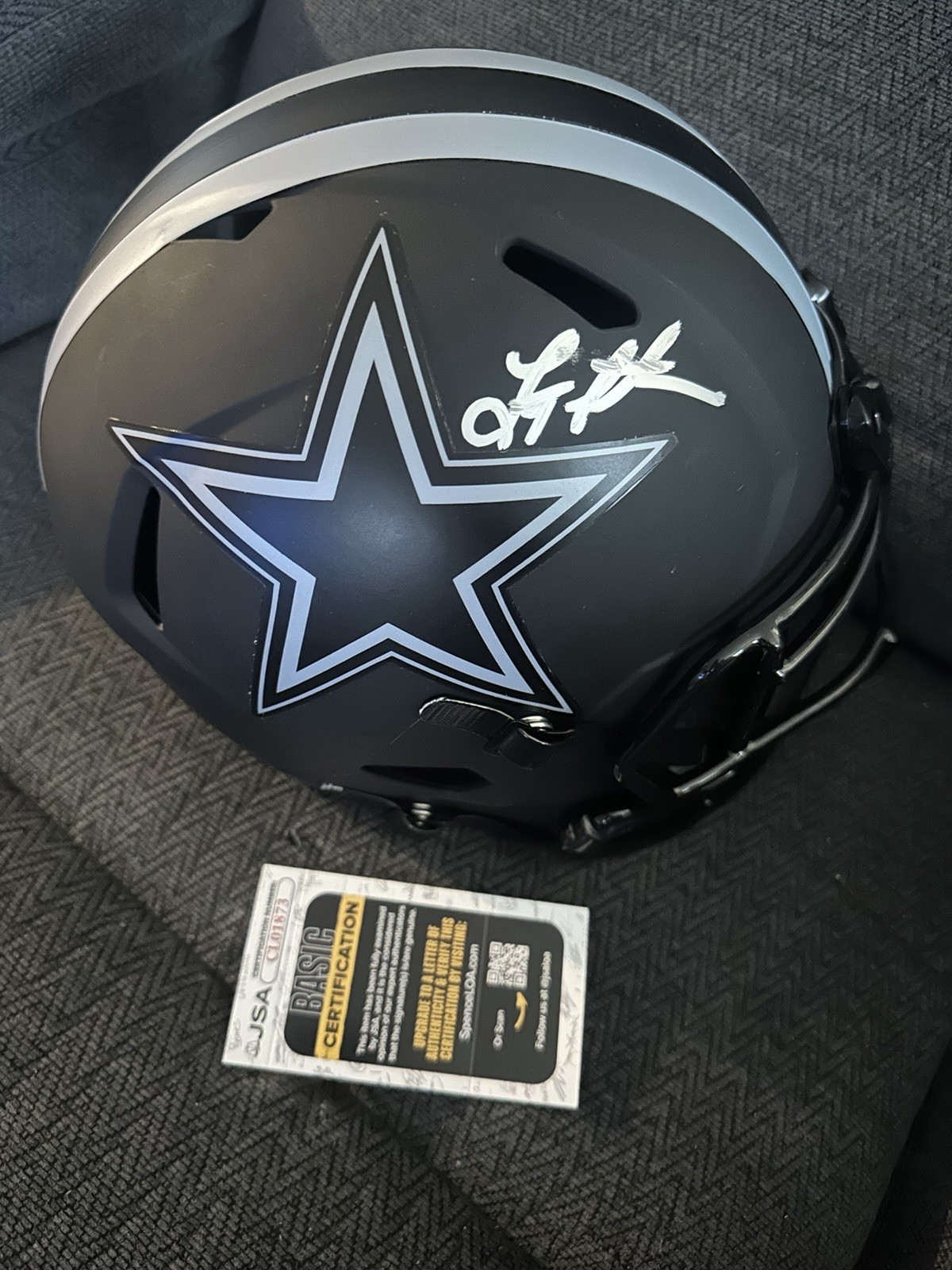 Troy Aikman Signed Full Size Helmet F/S JSA Authentication COA Smear Cowboys