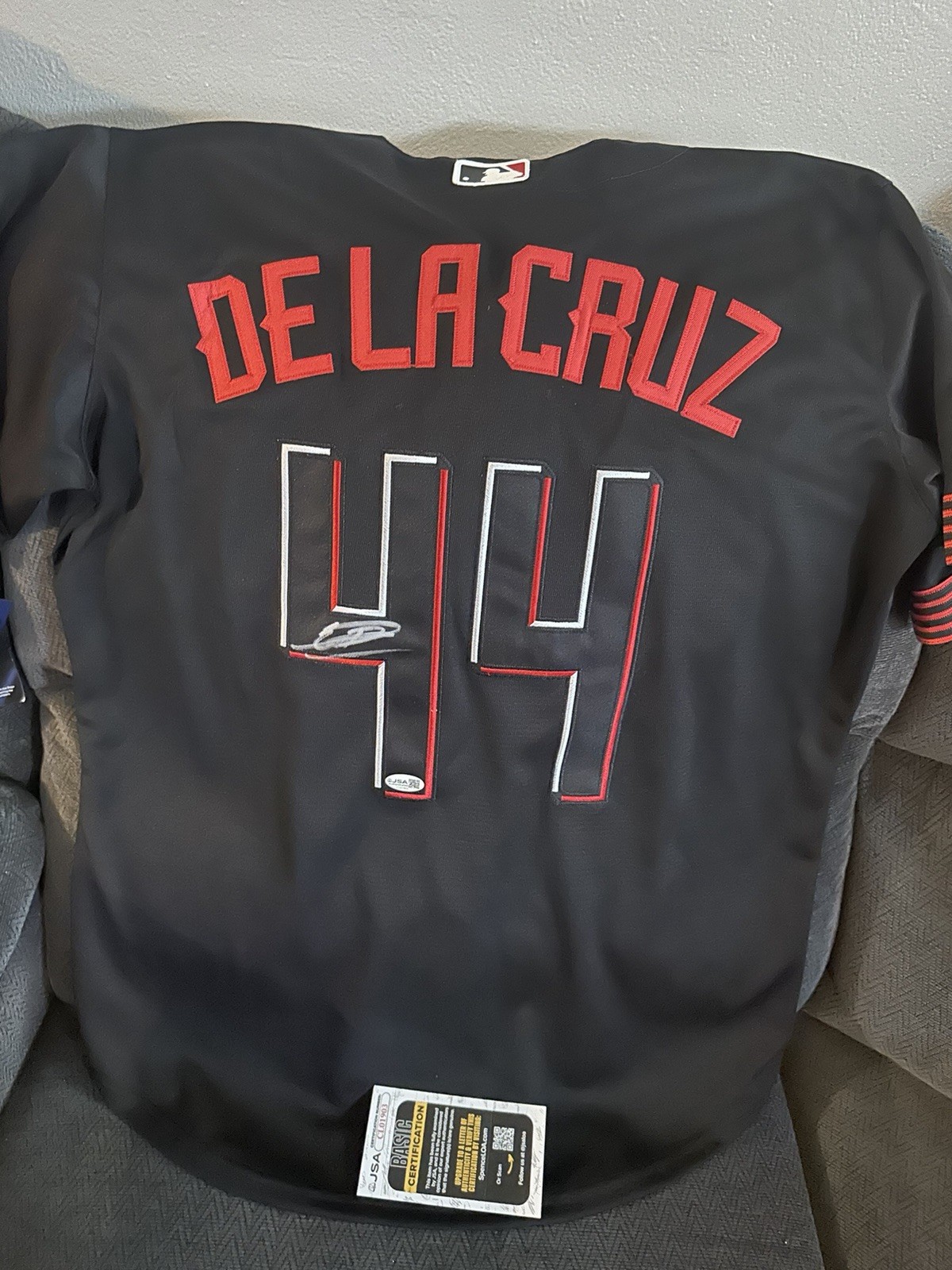 Elly De La Cruz SIGNED Cincinnati Reds Stitched Jersey JSA Authenticated XL Coa