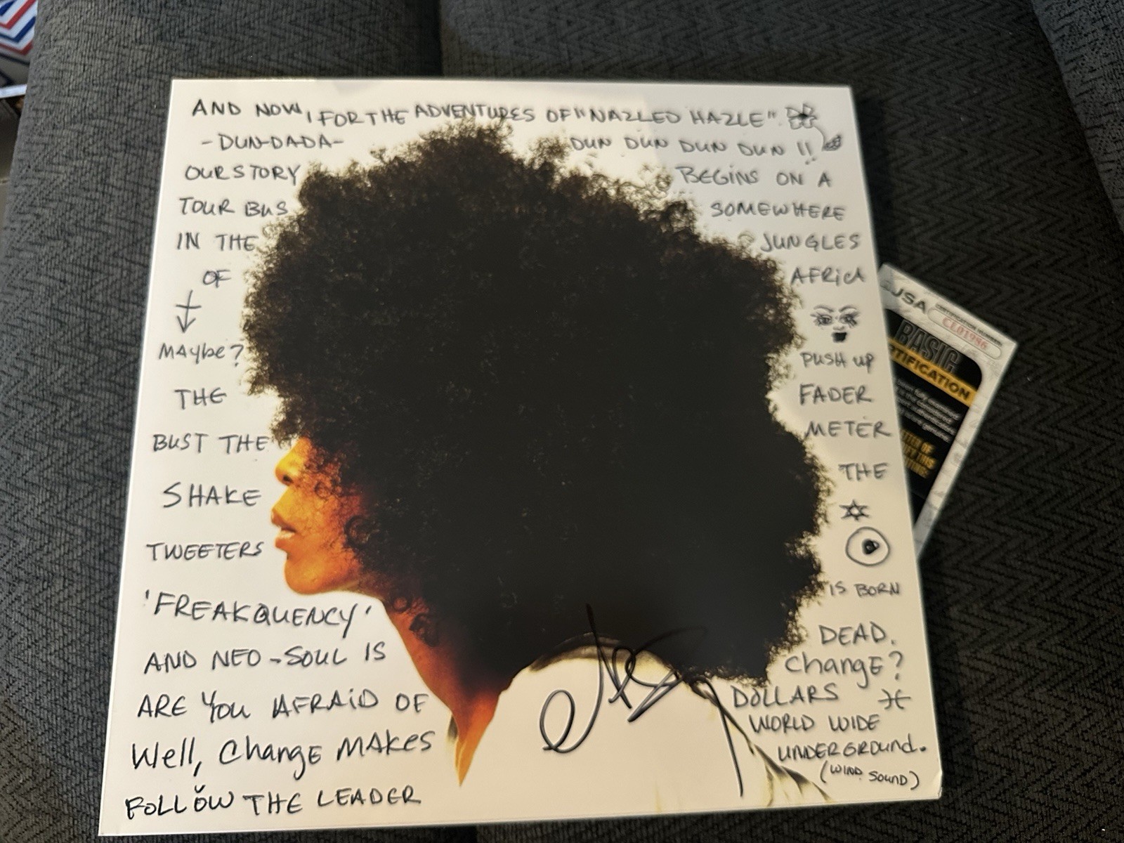 Erykah Badu SIGNED Vinyl ALBUM JSA Authenticated COA World Wide Underground