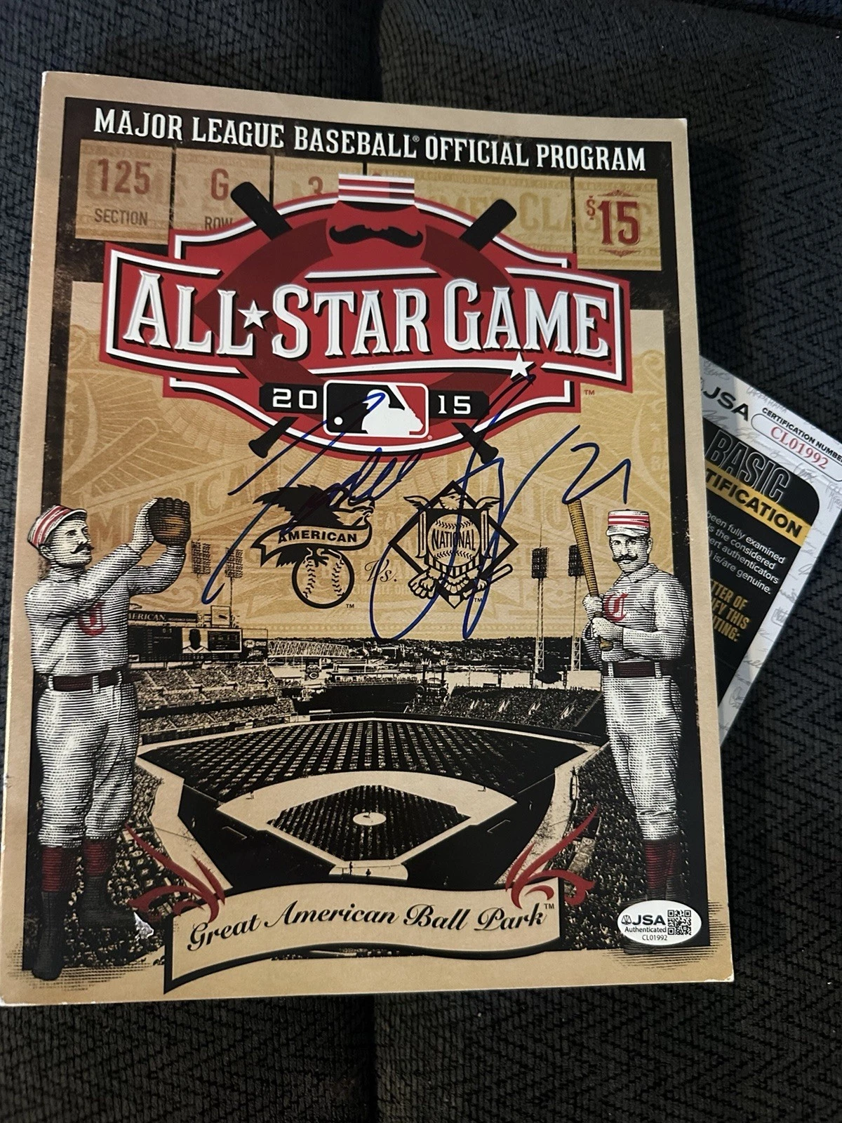 Todd Frazier Signed Program 2015 All Star Game HR Derby JSA Authentication COA