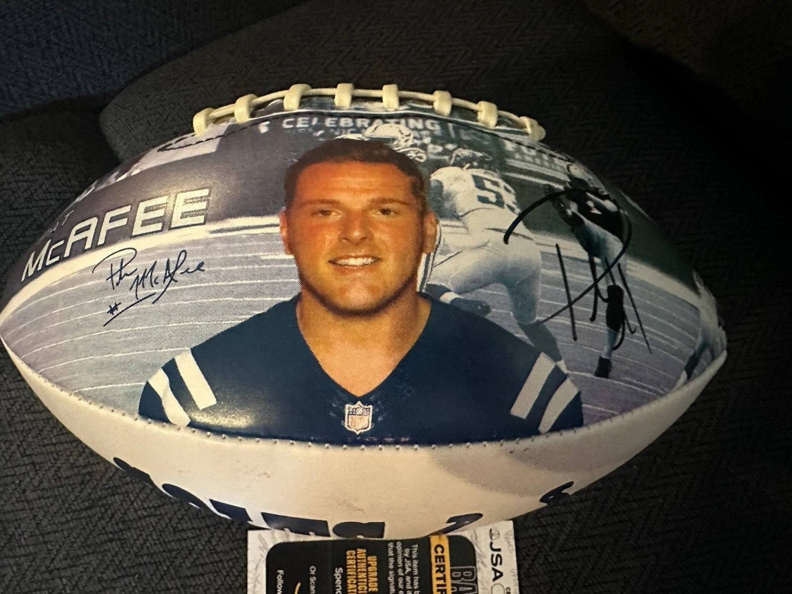 Pat McAfee Signed Indianapolis Colts Football JSA Authentication COA See Desc