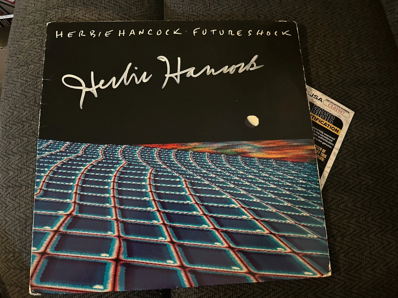 Herbie Hancock SIGNED Future Shock Vinyl Record ALBUM JSA Authenticated COA