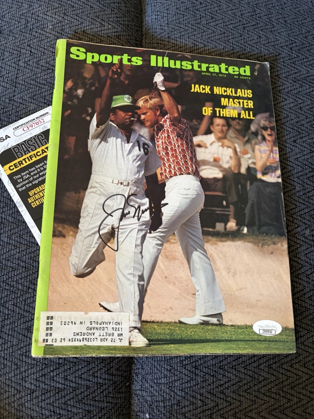 Jack Nicklaus Signed Sports Illustrated Magazine JSA Authentication COA Golf