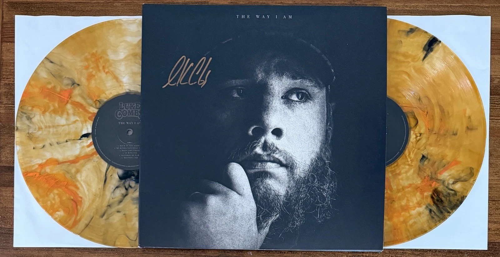 Luke Combs SIGNED The Way I Am Vinyl Jacket Cover Autograph BECKETT BAS COA