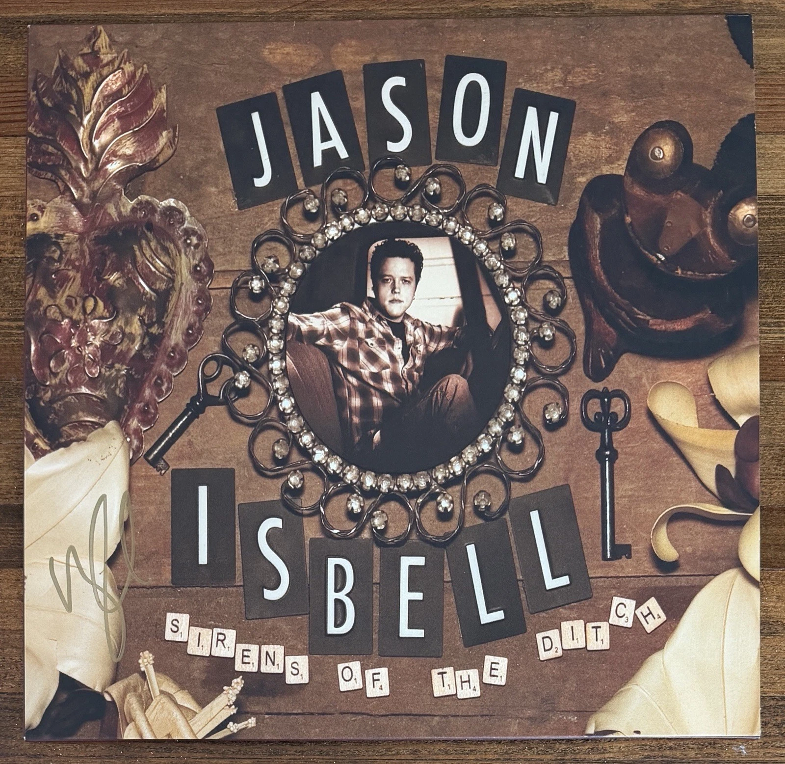 Jason Isbell SIGNED Sirens Of The Ditch Blue Vinyl LP Autograph BAS Beckett COA
