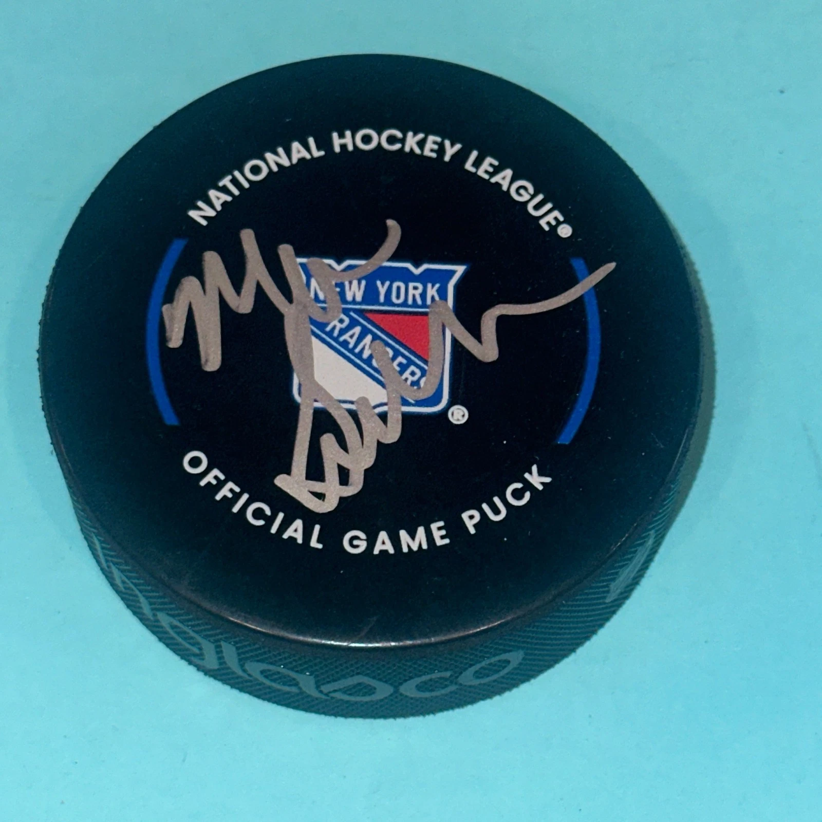 MIKE SULLIVAN Signed New York RANGERS Official GAME Puck Beckett (BAS)