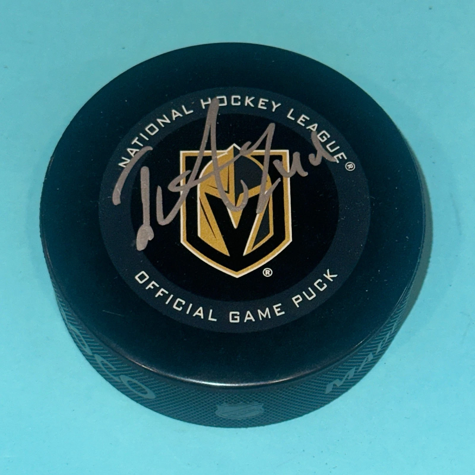 IVAN BARBASHEV Signed Vegas GOLDEN KNIGHTS Official GAME Puck Beckett (BAS)