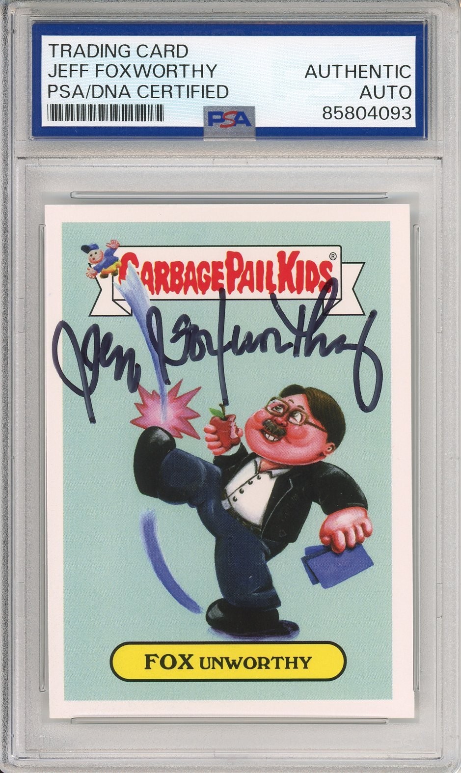 2016 Topps Garbage Pail Kids GPK Jeff Foxworthy Fox SIGNED PSA DNA Autograph