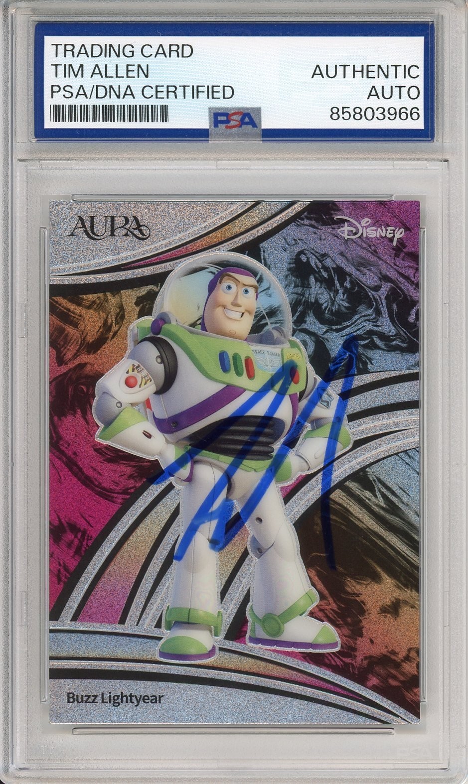 2025 KAKAWOW DISNEY AURA BUZZ LIGHTYEAR SIGNED TIM ALLEN PSA DNA COA AUTOGRAPH