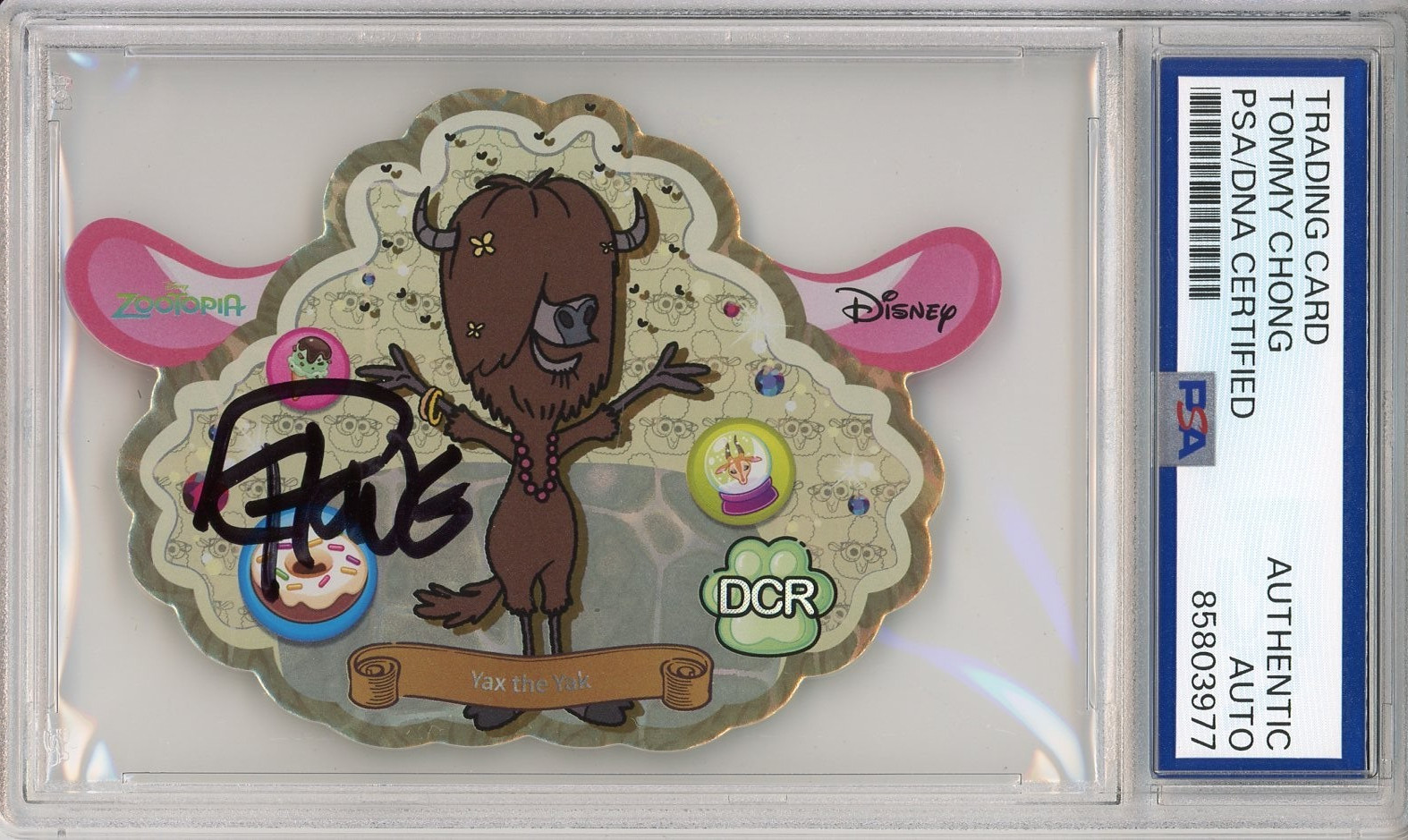 2023 Kakawow Disney Die Cut Yax Yak SIGNED AUTOGRAPH Tommy Chong PSA DNA COA
