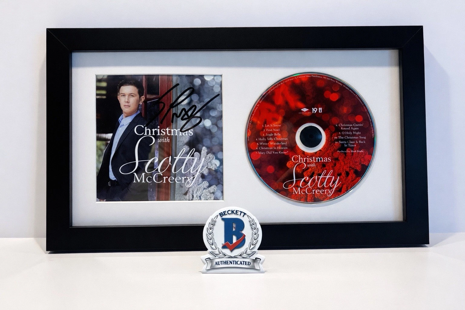 Scotty McCreery Signed CD Framed Christmas Album Beckett Authentic Autographed
