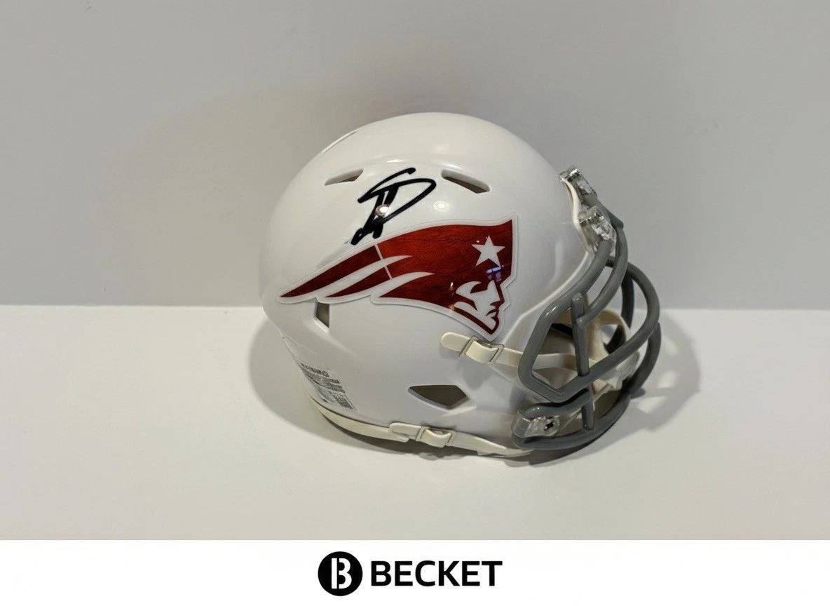 Stefon Diggs Signed Mini Helmet New England Patriots Autograph Beckett