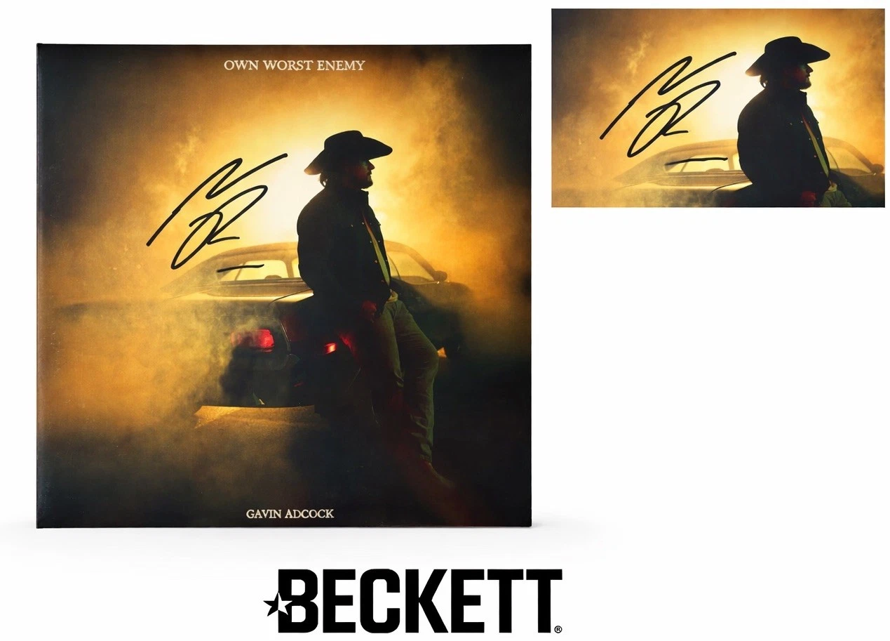 Gavin Adcock Signed Vinyl Own Worst Enemy Autographed BECKETT Authentic Country