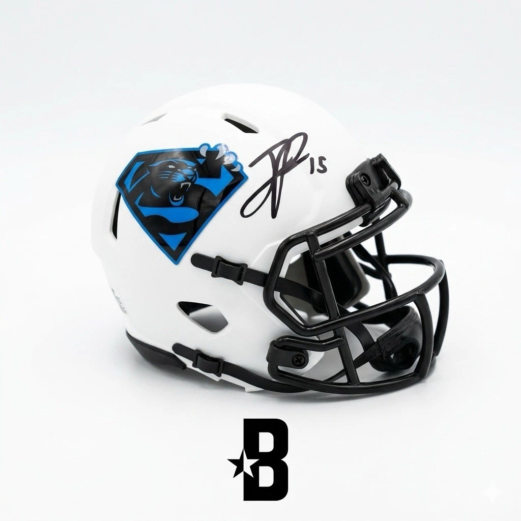 Jaelan Phillips Carolina Panthers Signed Mini Helmet Beckett Authentic Autograph