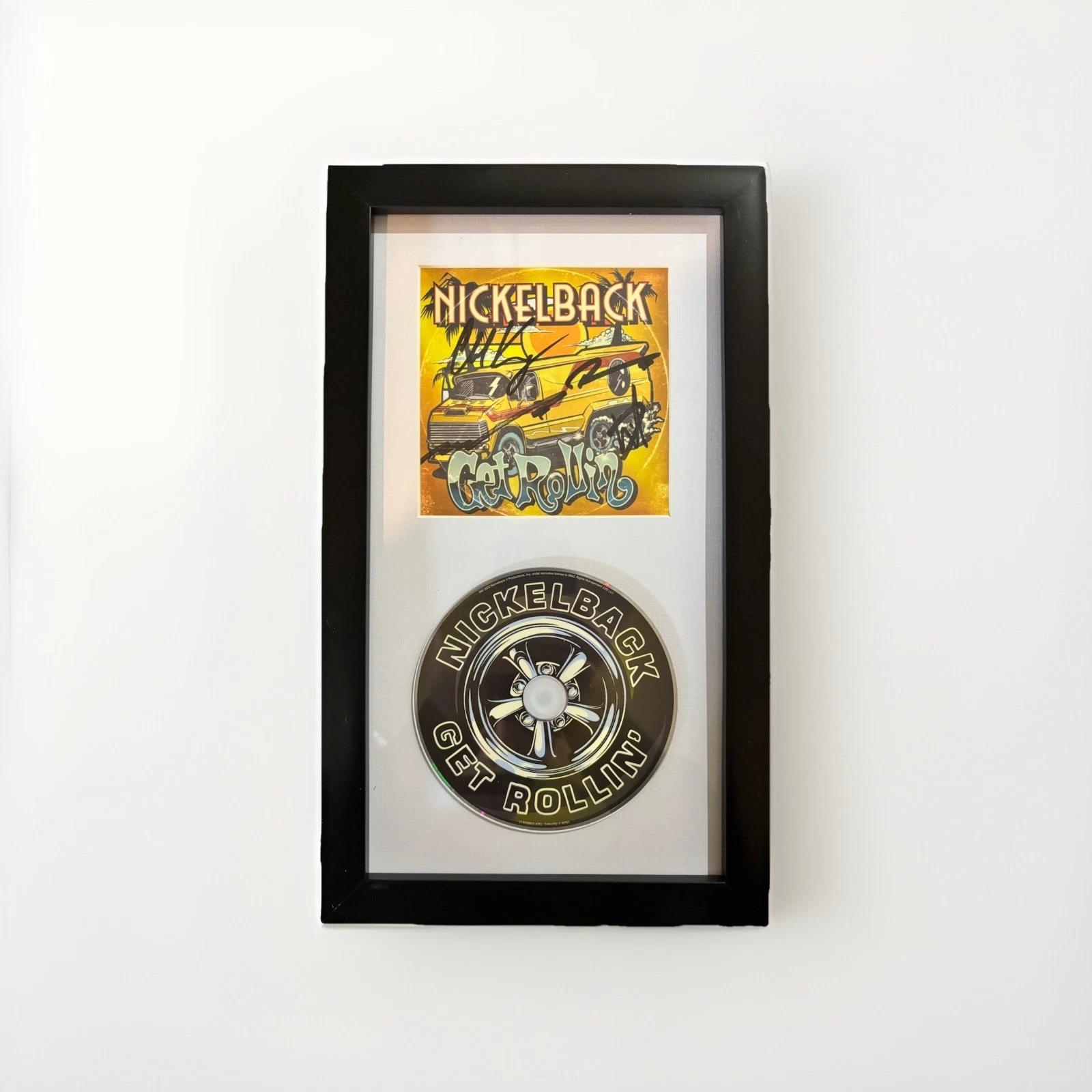 Nickelback Autographed Signed Framed CD Get Rollin' ACOA