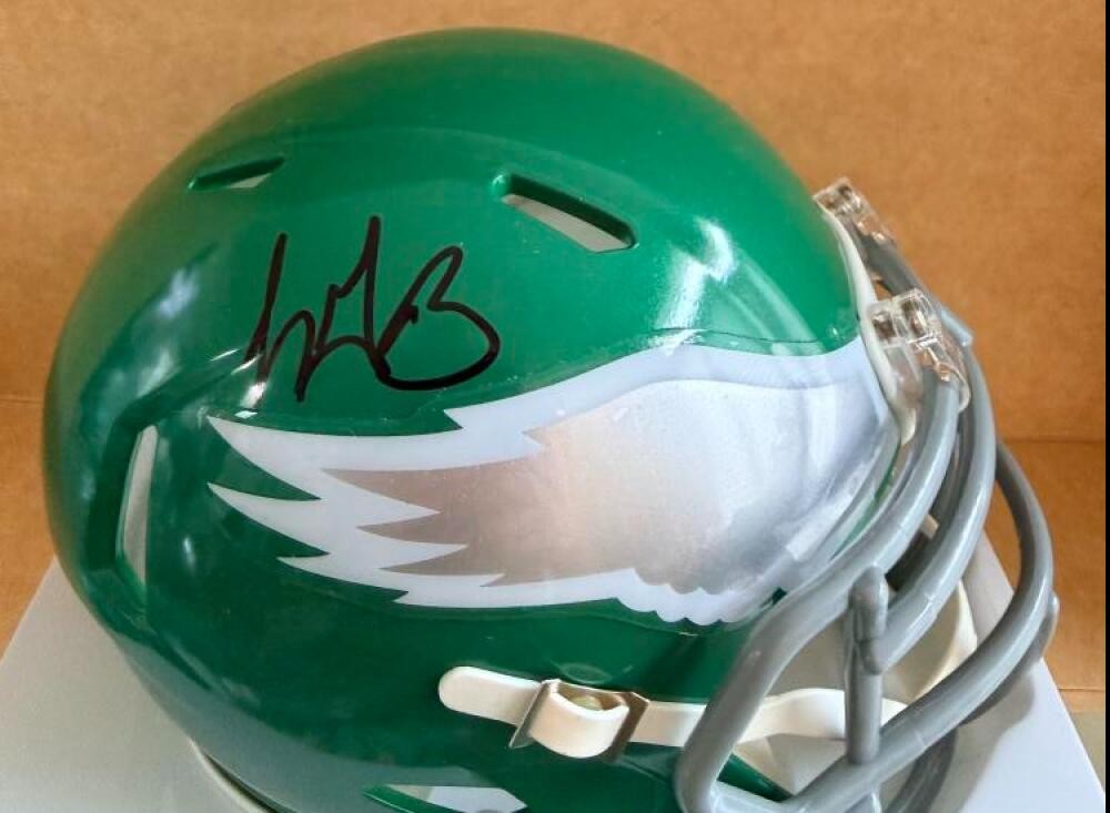LEGARRETTE BLOUNT PHILADELPHIA EAGLES THROWBACK  MINI HELMET JSA