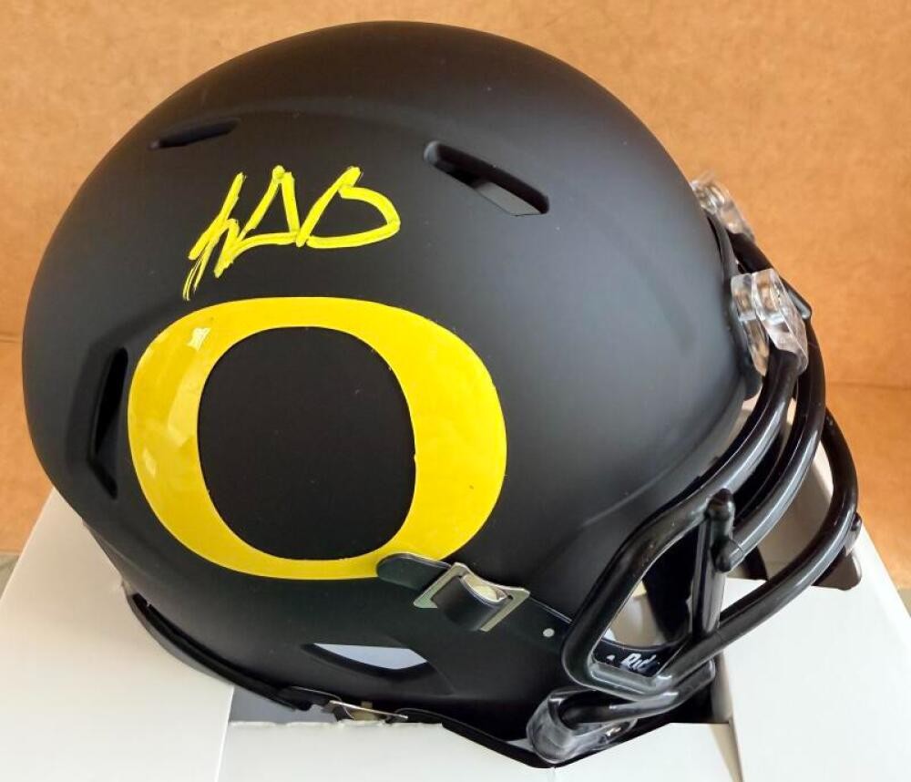 LEGARRETTE BLOUNT OREGON DUCKS BLACK MATTE   MINI HELMET JSA