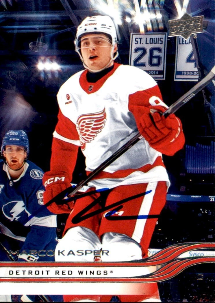 Marco Kasper Signed 2025/26 Upper Deck Detroit Red Wings Card #309