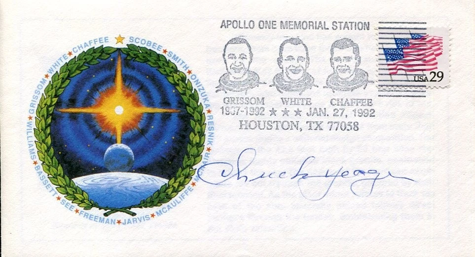 Chuck Yeager WWII War Ace Test Pilot Speed Of Sound Signed Autograph FDC JSA