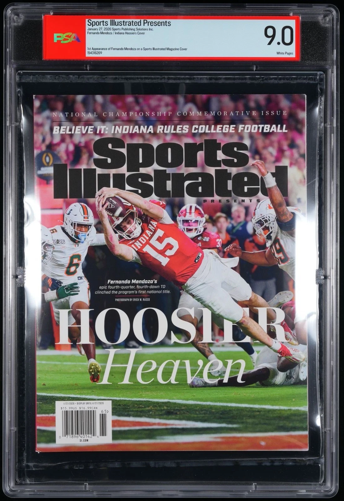 Sports illustrated Magazine Fernando Mendoza First Appearance Jan 2026 | PSA 9.0