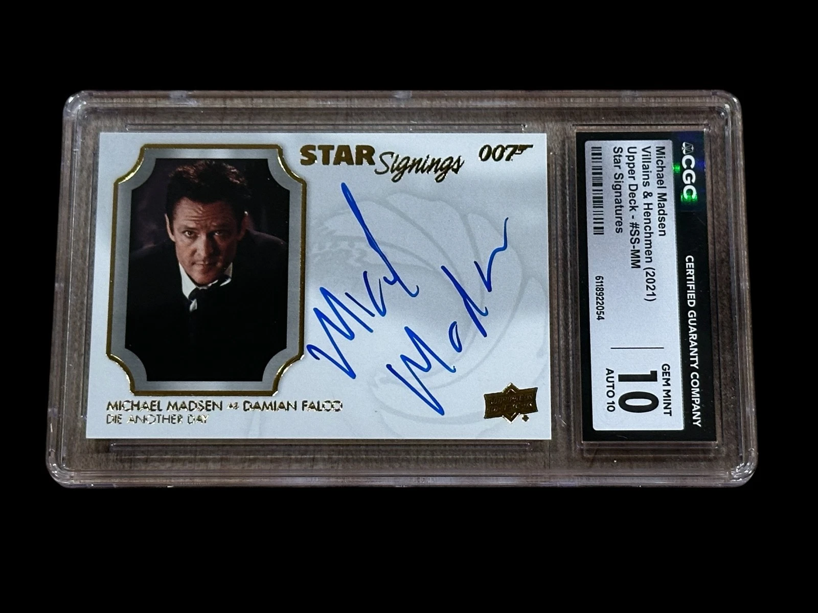 Michael Madsen 2021 Upper Deck James Bond 007 Signed Autograph CGC Slab Mint 10