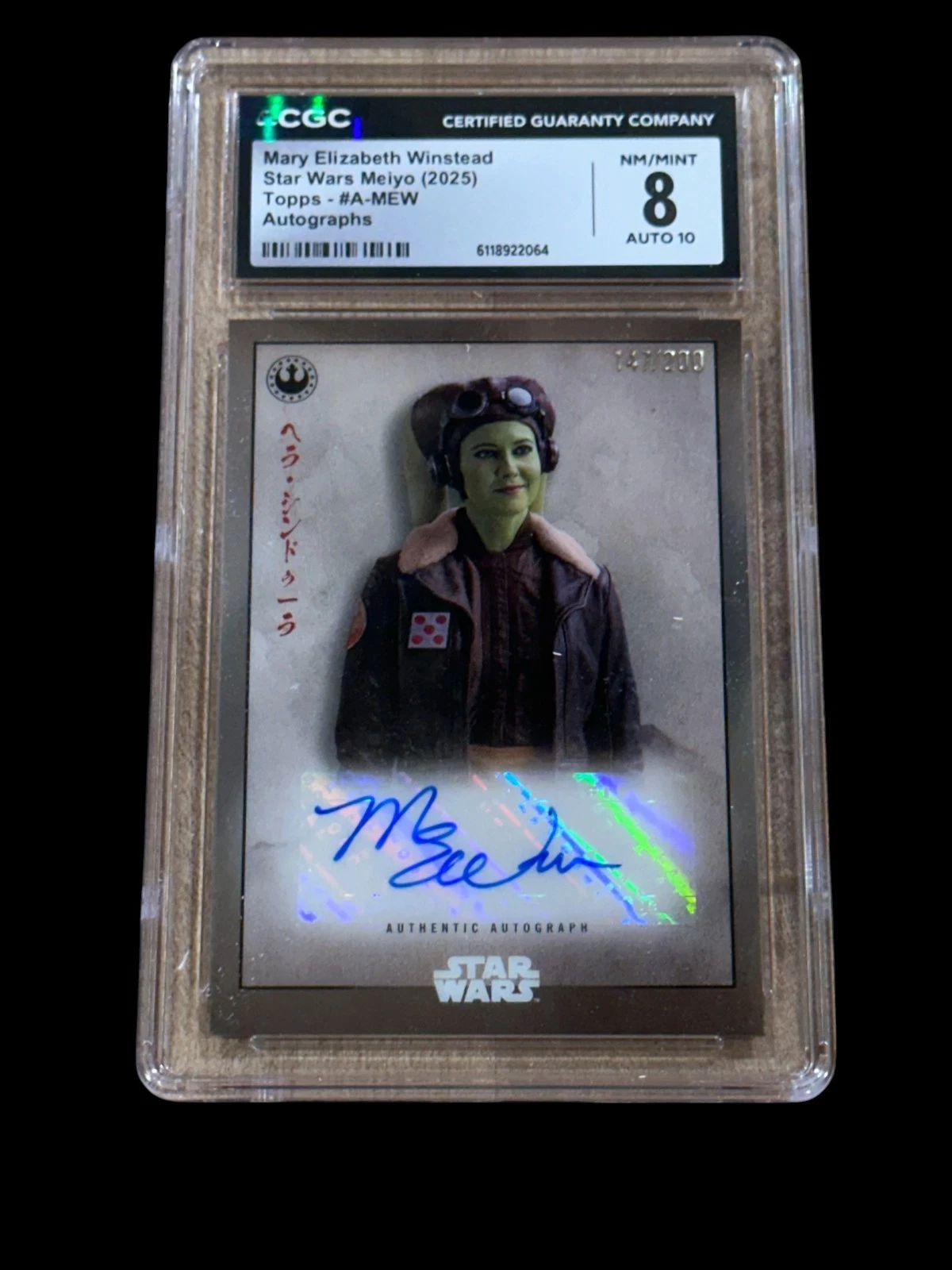 Mary Elizabeth Winstead 2025 Topps Star Wars Meijo Signed Autograph CGC Auto 10