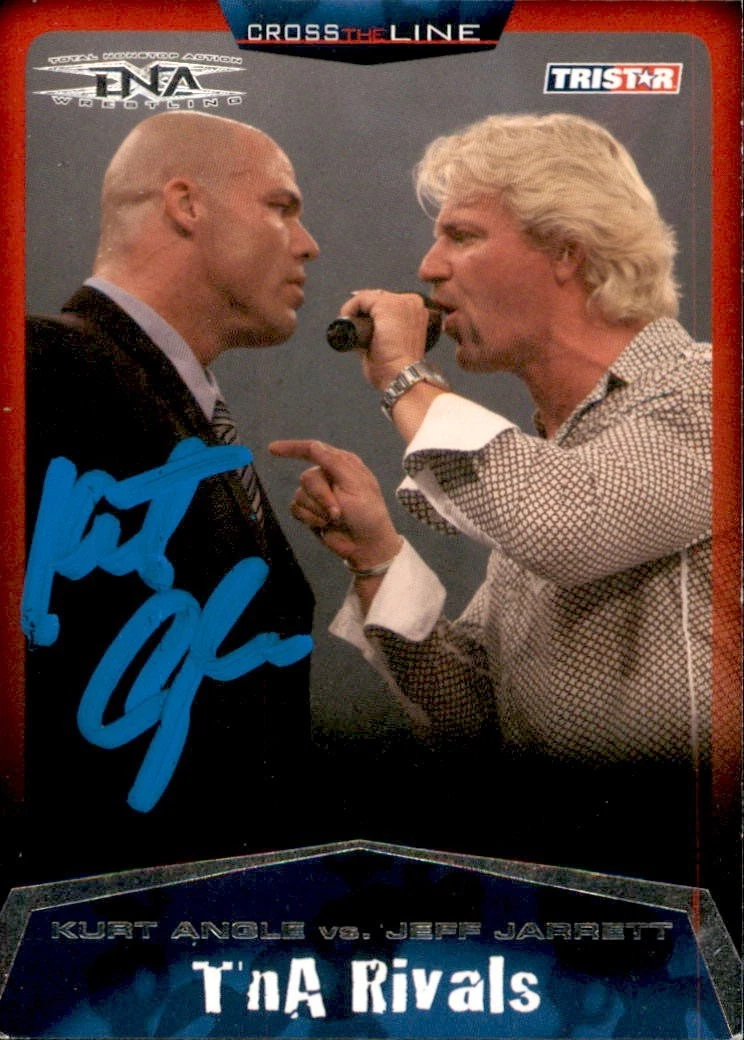 Kurt Angle Signed 2008 Tristar TNA Card #96 WWE