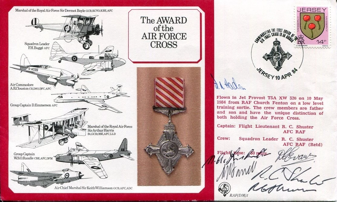 Frederick Haden R.C Shuster +4 Air Force Cross RAF WWII War Signed Autograph