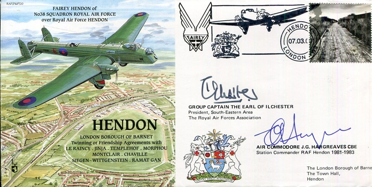 Maurice Fox-Strangways 9th Earl of Ilchester RAF WWII War Signed Autograph