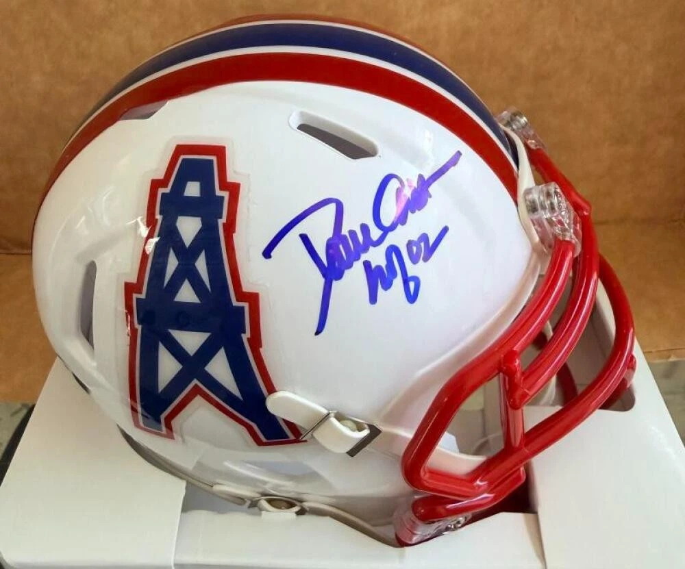 DAVE CASPER HOUSTON OILERS SIGNED MINI HELMET BECKETT