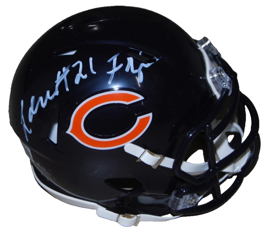 LESLIE FRAZIER signed (CHICAGO BEARS) mini football helmet BECKETT BAS BW61191
