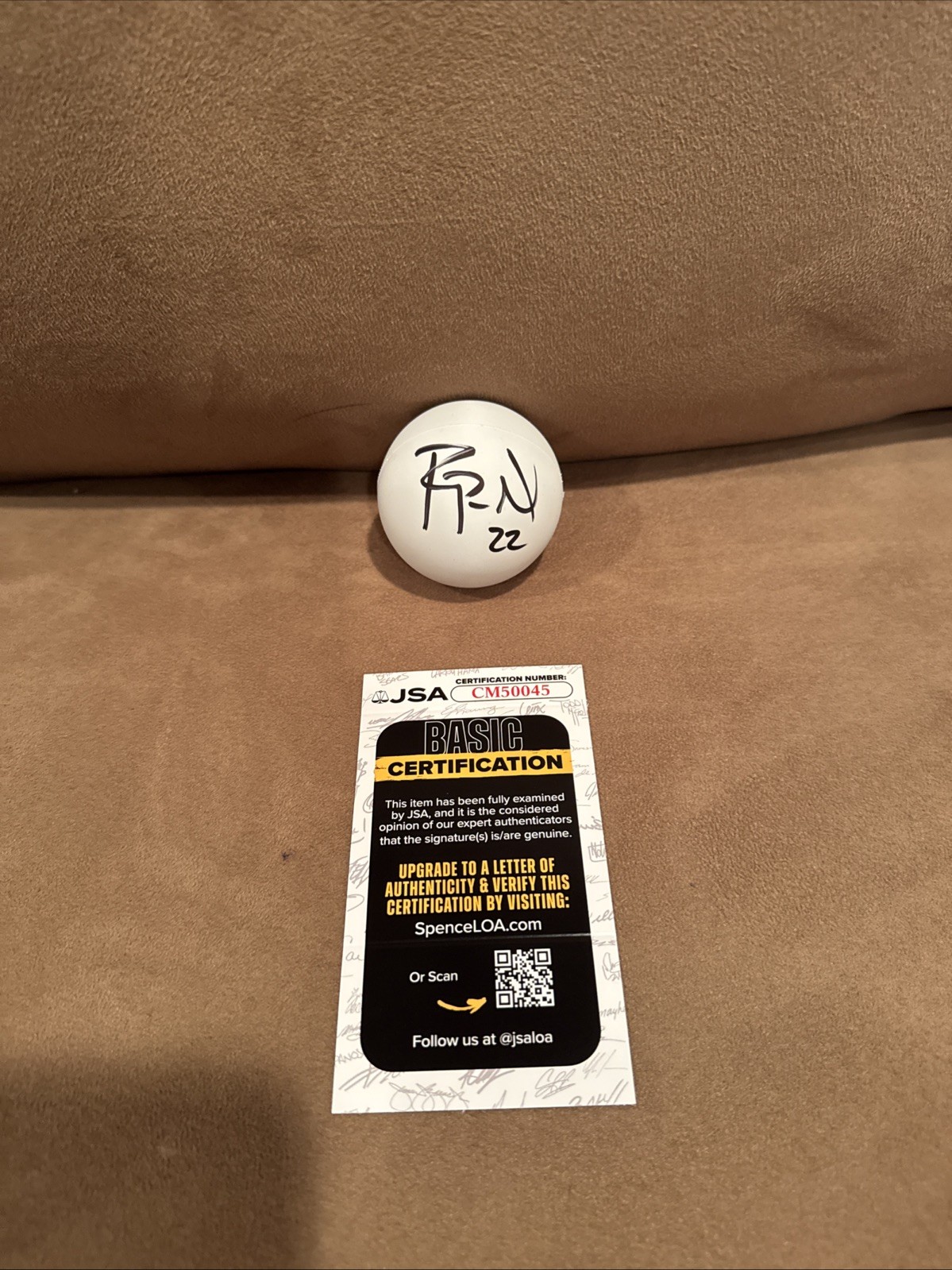 RYAN POWELL SIGNED LACROSSE  BALL JSA COA SYRACUSE
