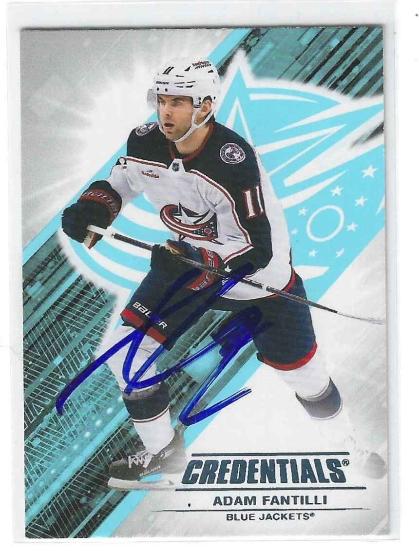 Adam Fantilli Signed 2024/25 Upper Deck Credentials Columbus Blue Jackets Card