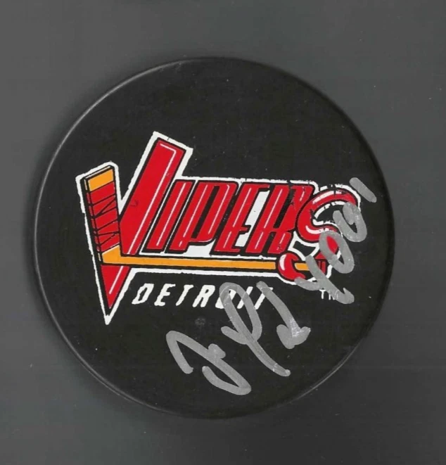 Jaroslav Svejkovsky Signed Detroit Vipers Souvenir Puck Washington Capitals