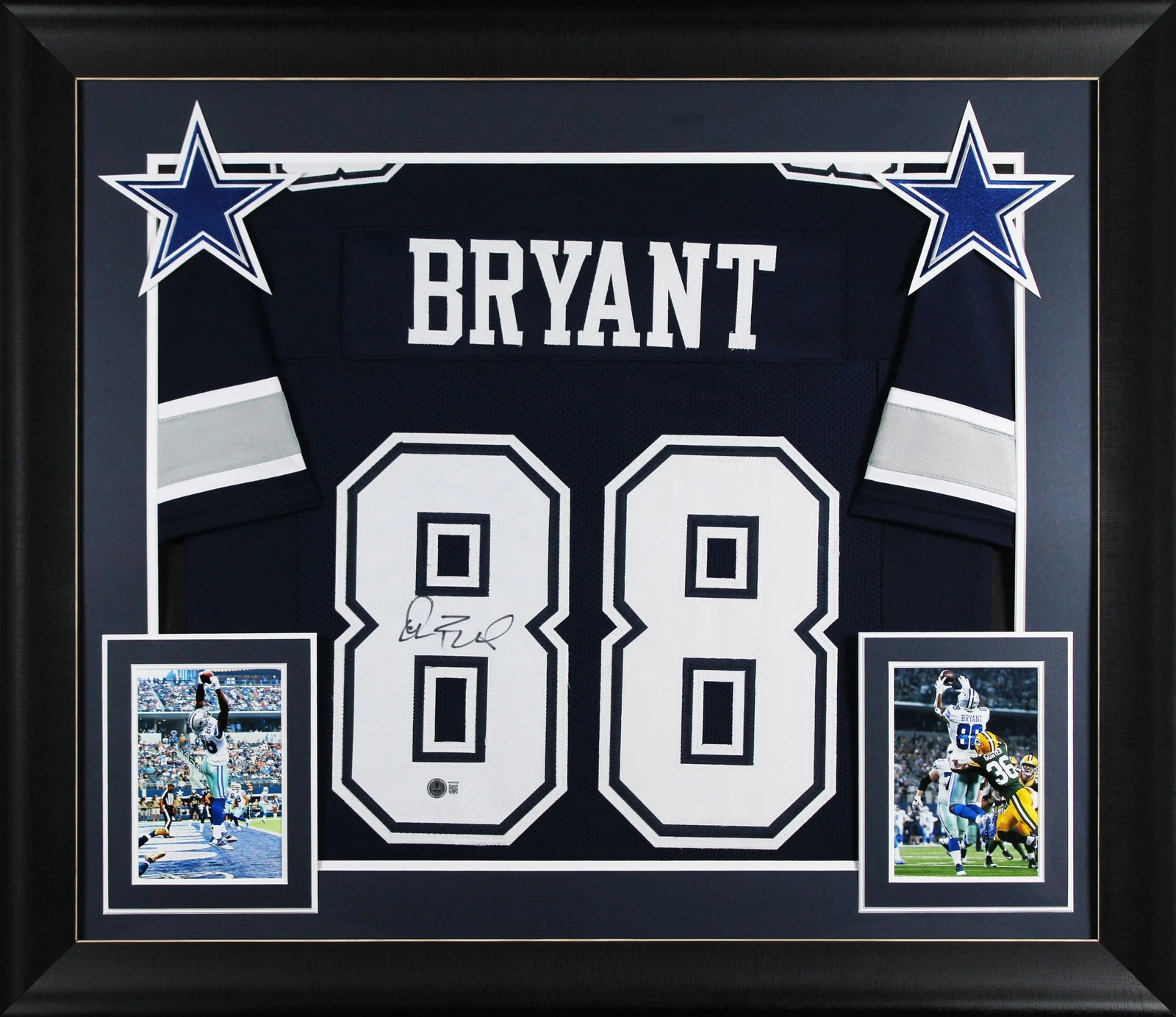 Dez Bryant Authentic Signed Navy Pro Style Framed Jersey BAS Witnessed