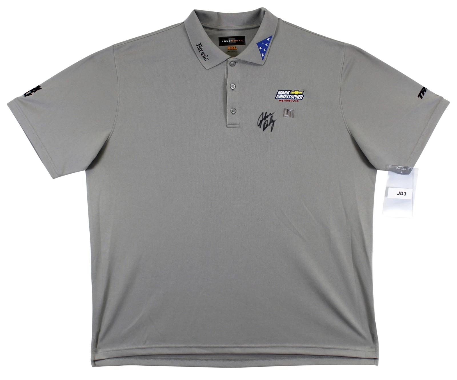 John Daly Authentic Signed Match Worn Gray Loudmouth Polo Shirt BAS #BH00338