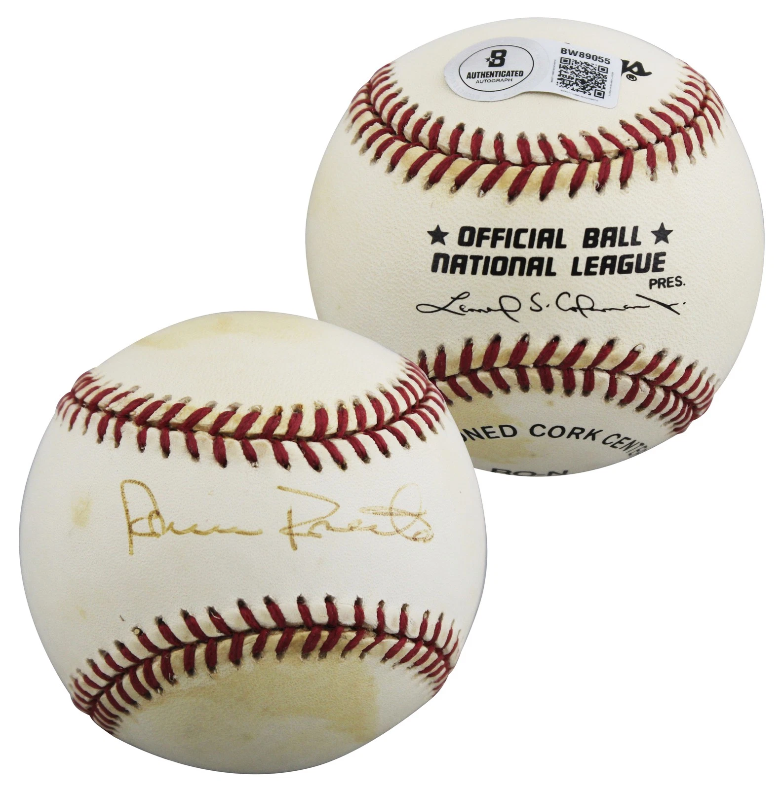Phillies Robin Roberts Signed Leonard Coleman ONL Baseball BAS #BW89055