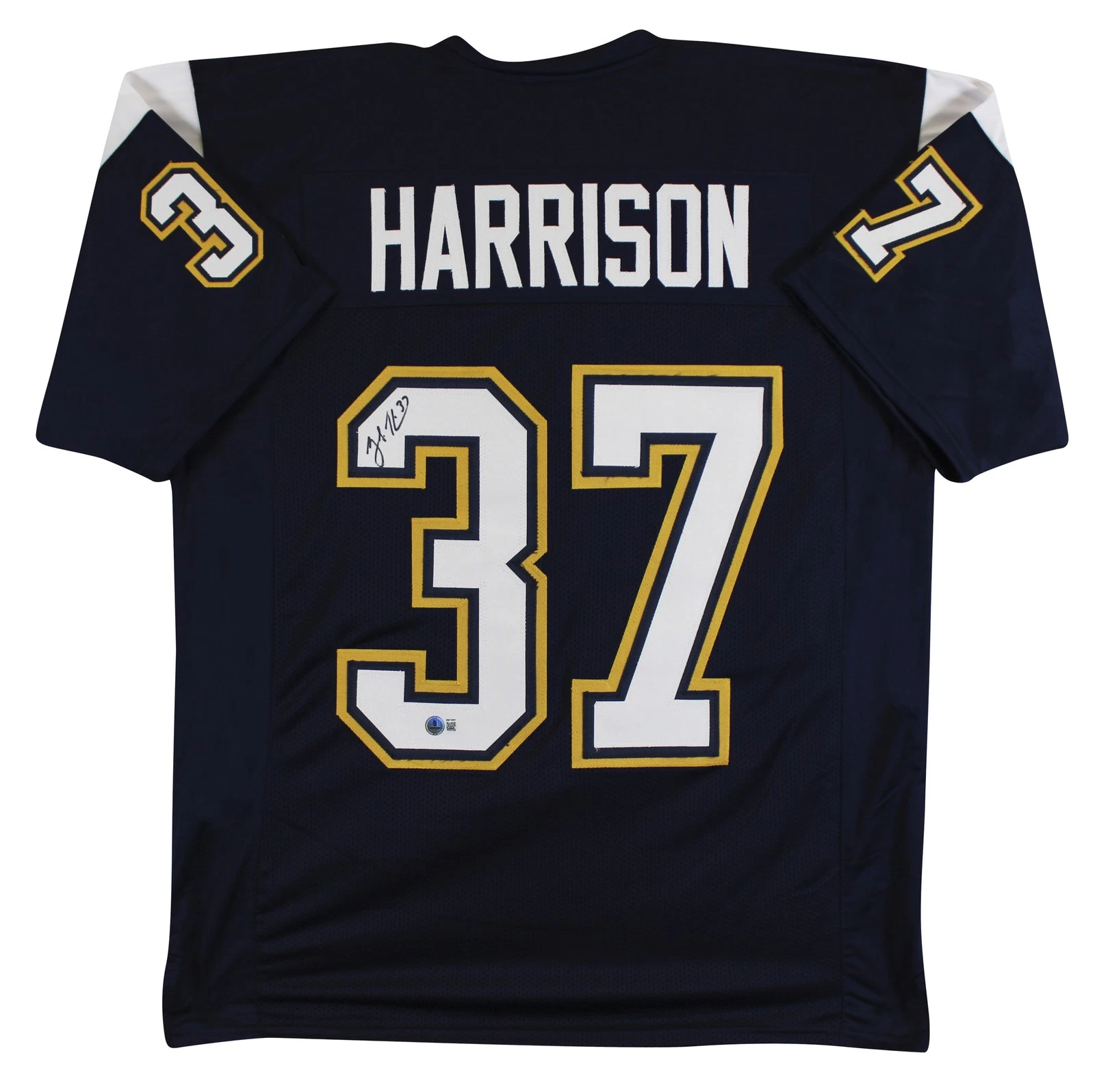 Rodney Harrison Authentic Signed Navy Blue Pro Style Jersey Autographed BAS