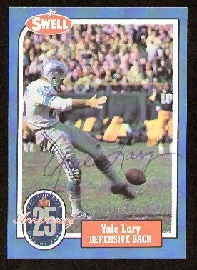 Yale Lary signed auto SWELL Football HOF Card Detriot