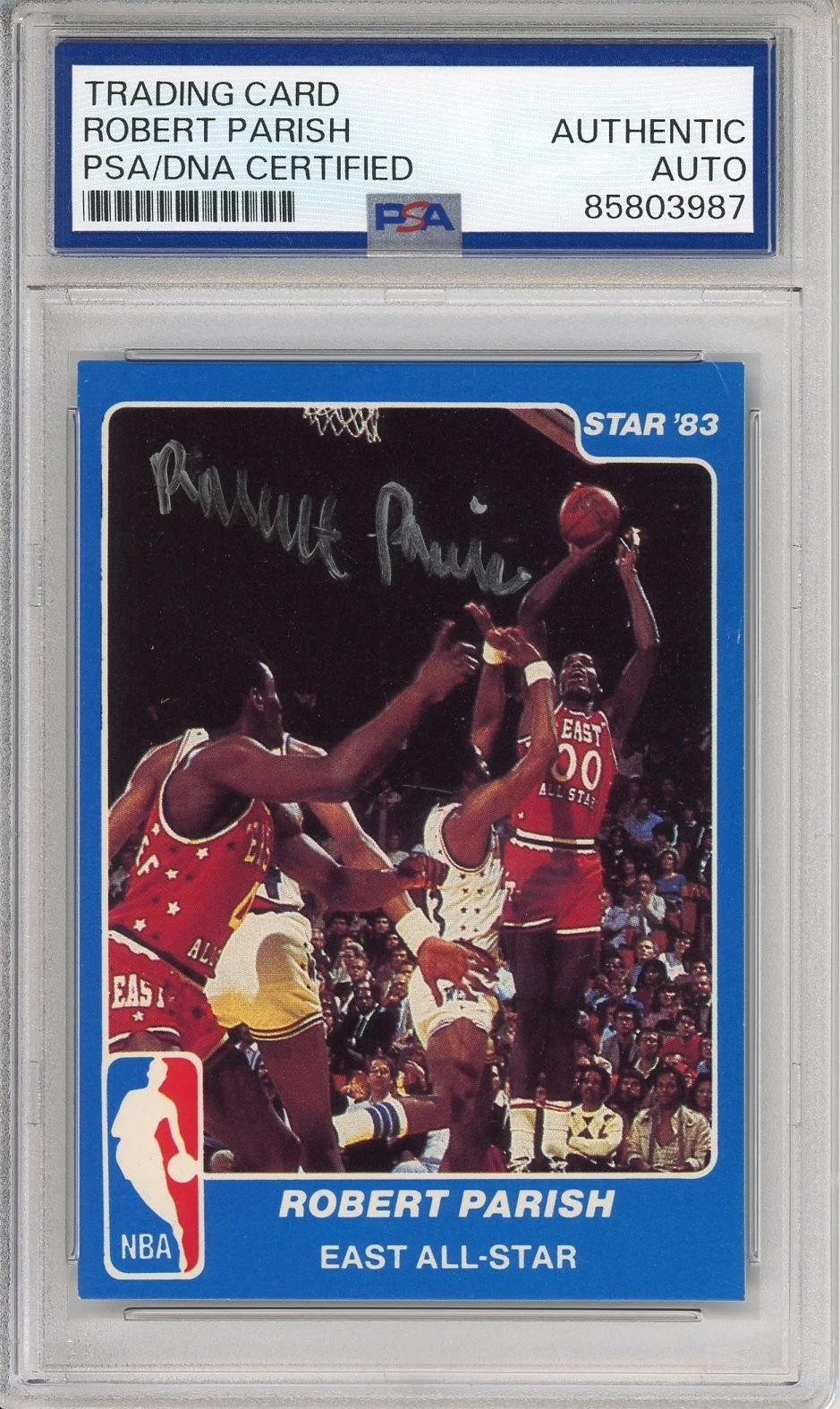 1983 STAR EAST ALL STAR ROBERT PARISH HOF SIGNED PSA DNA COA CERTIFIED AUTOGRAPH