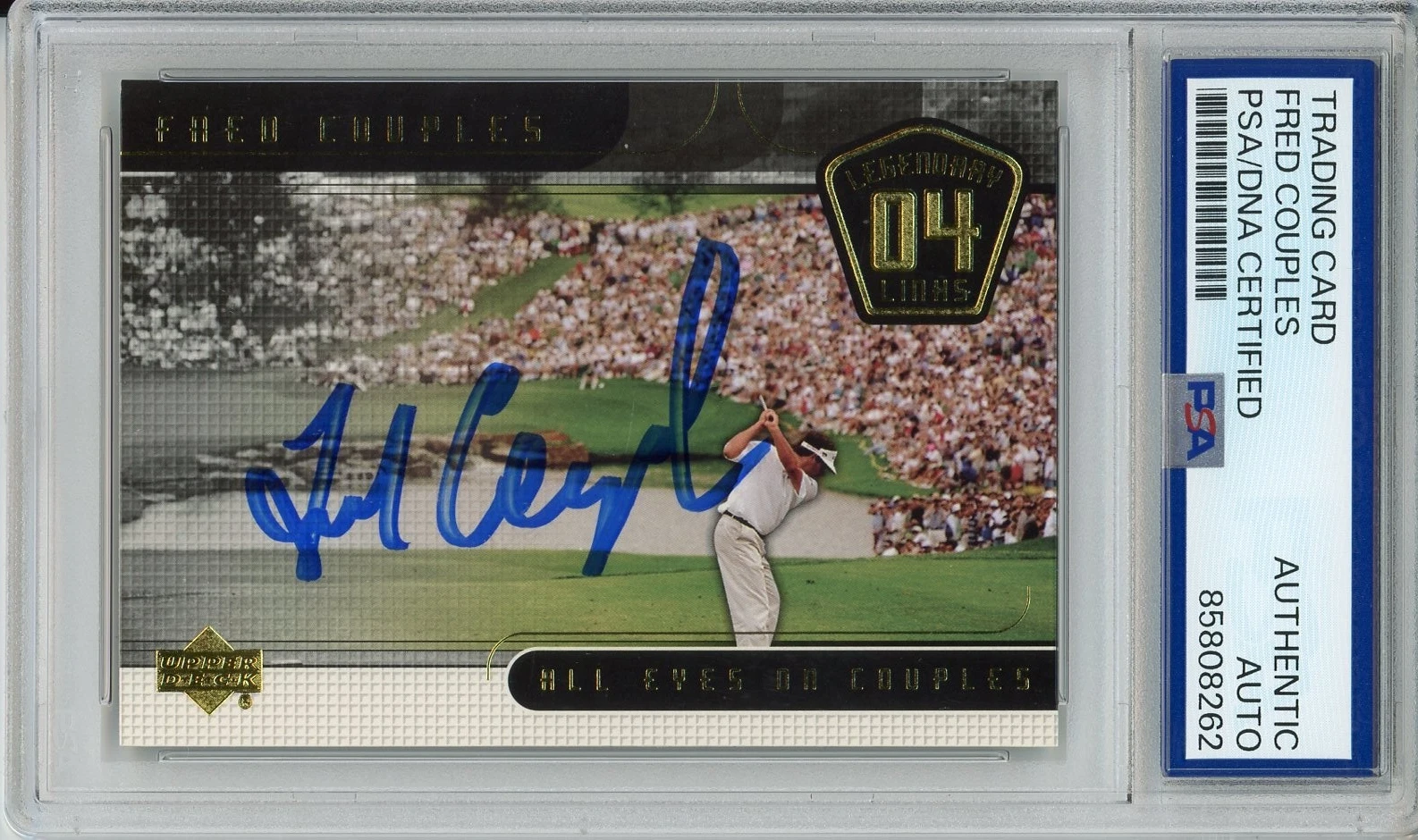 2004 UD UPPER DECK GOLF FRED COUPLES SIGNED CARD PSA DNA COA AUTOGRAPH MASTERS