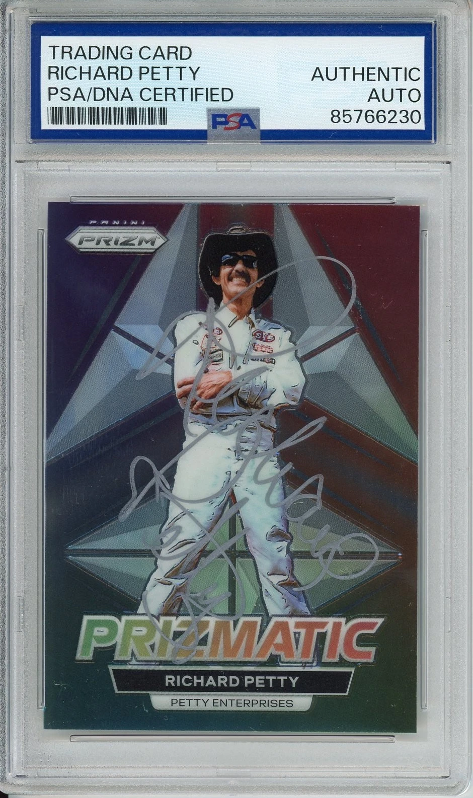 2023 23 PANINI PRIZM PRIZMATIC NASCAR RICHARD PETTY SIGNED AUTOGRAPH PSA DNA COA