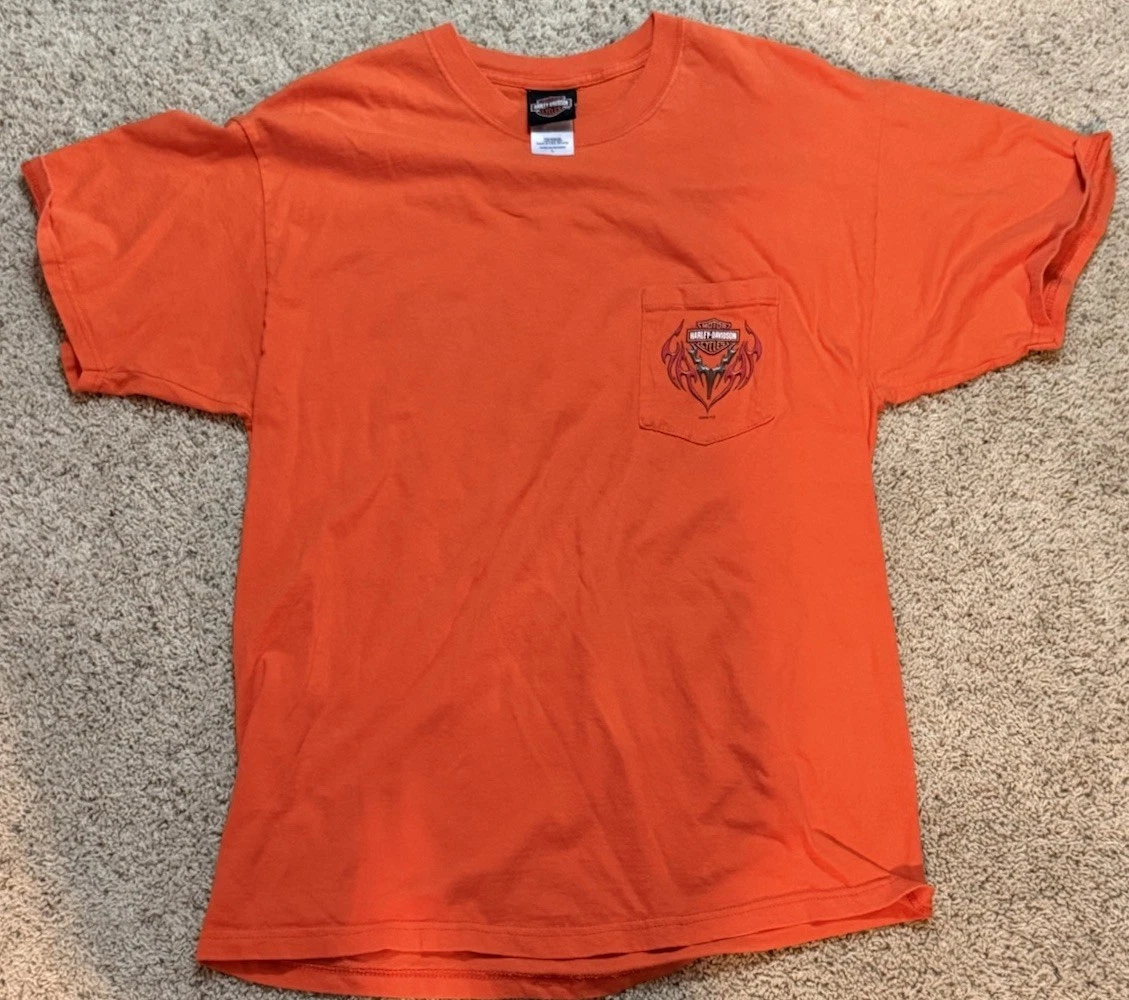 Harley Davidsons Women’s Richmond, VA Short Sleeve T-Shirt Size Large Orange