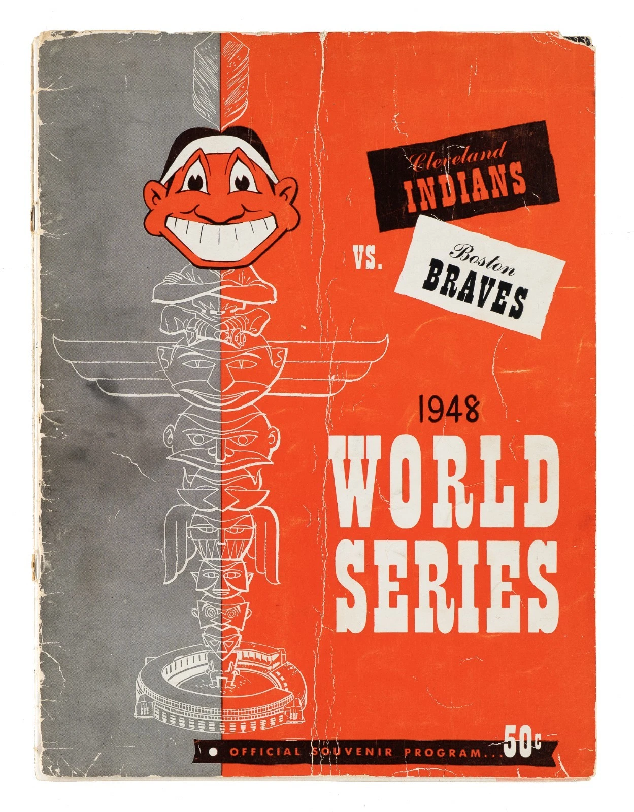 1948 Cleveland Indians World Series Champs Team Signed W.S. Program PSA DNA