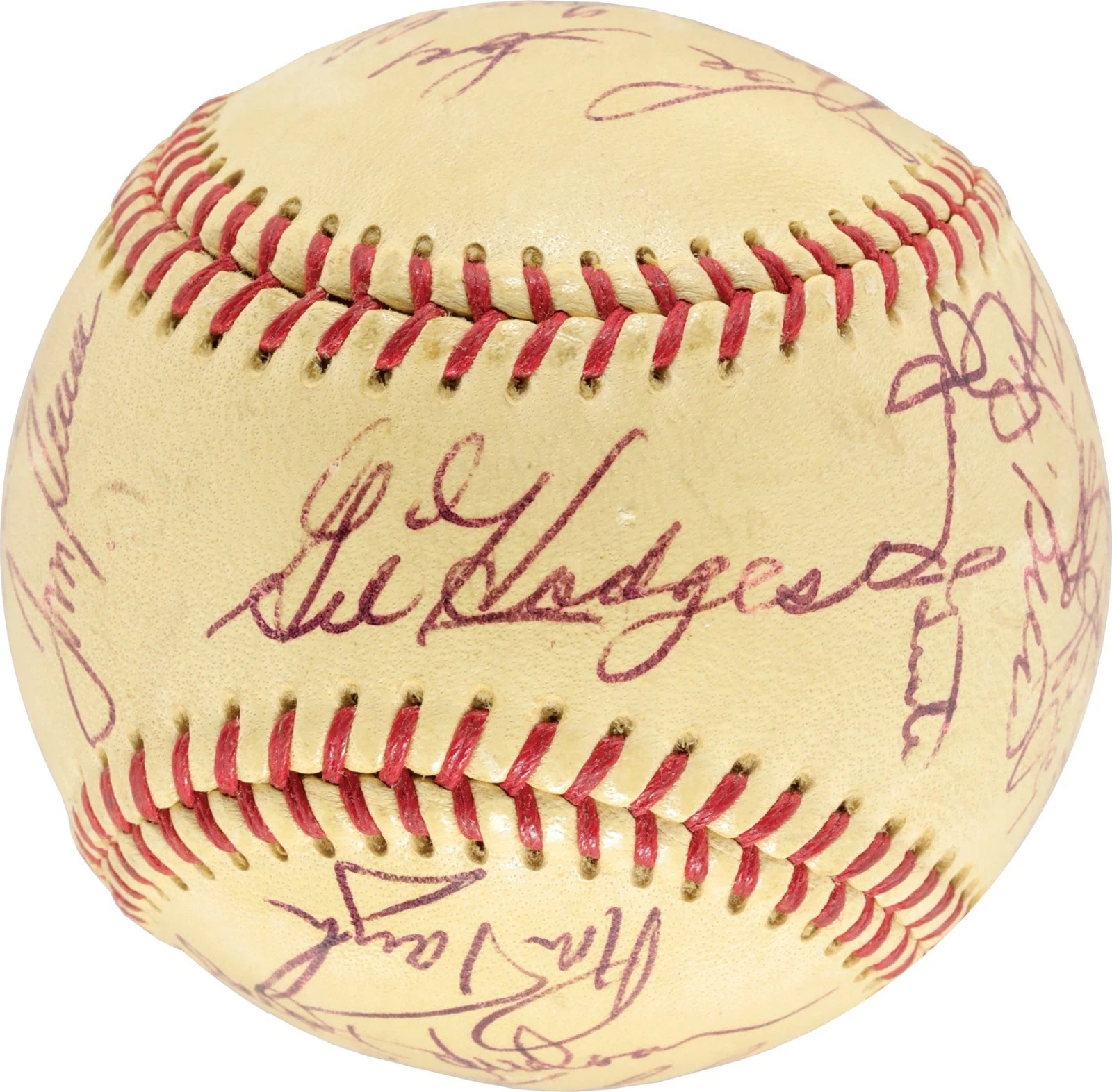 1970 New York Mets Team Signed Baseball Gil Hodges & Tom Seaver JSA COA