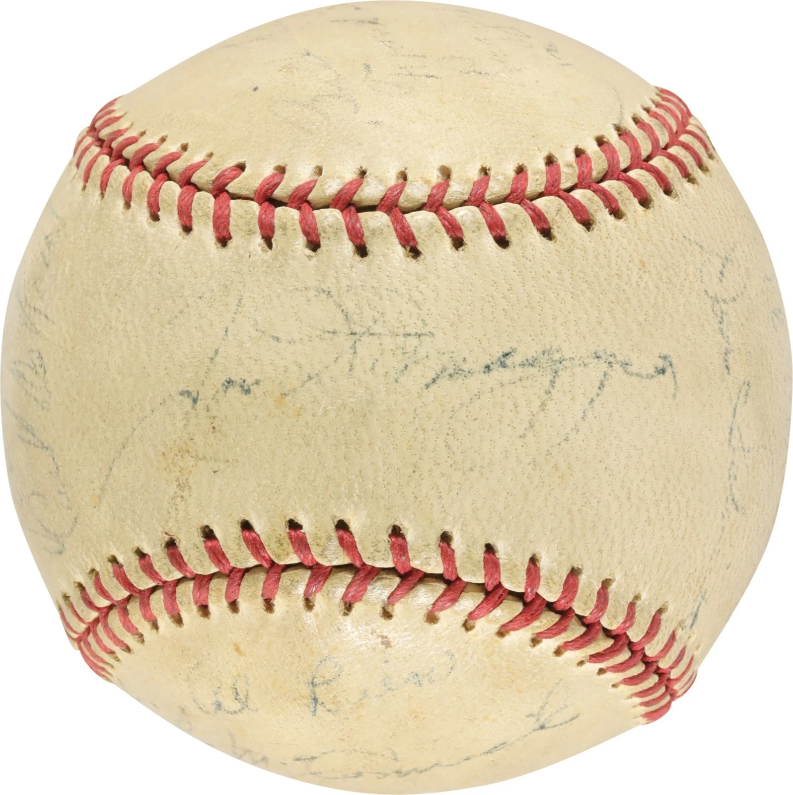 Joe Dimaggio Signed 1944 World War 2 VS. Army Team Signed Baseball PSA DNA COA