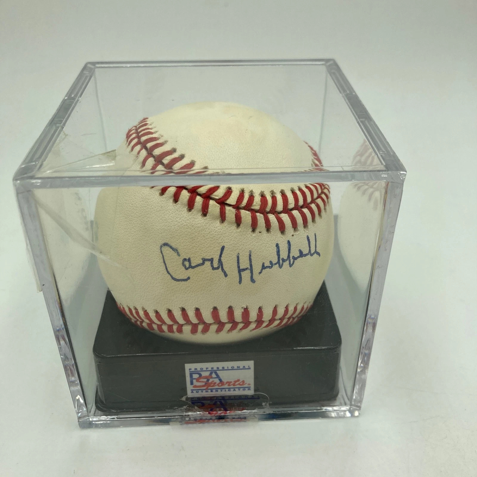 Carl Hubbell Signed National League Baseball PSA DNA Graded 8.5