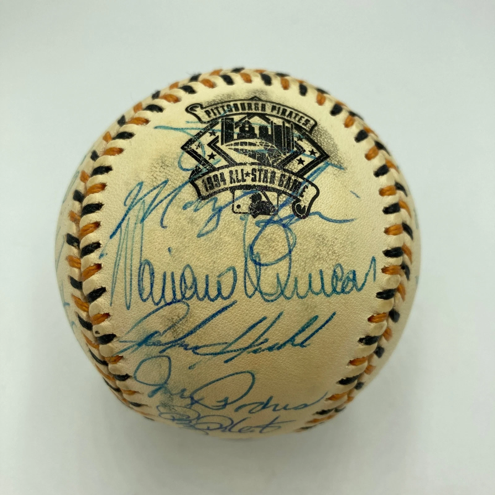 1994 All Star Game National League Team Signed Baseball Barry Bonds PSA DNA COA