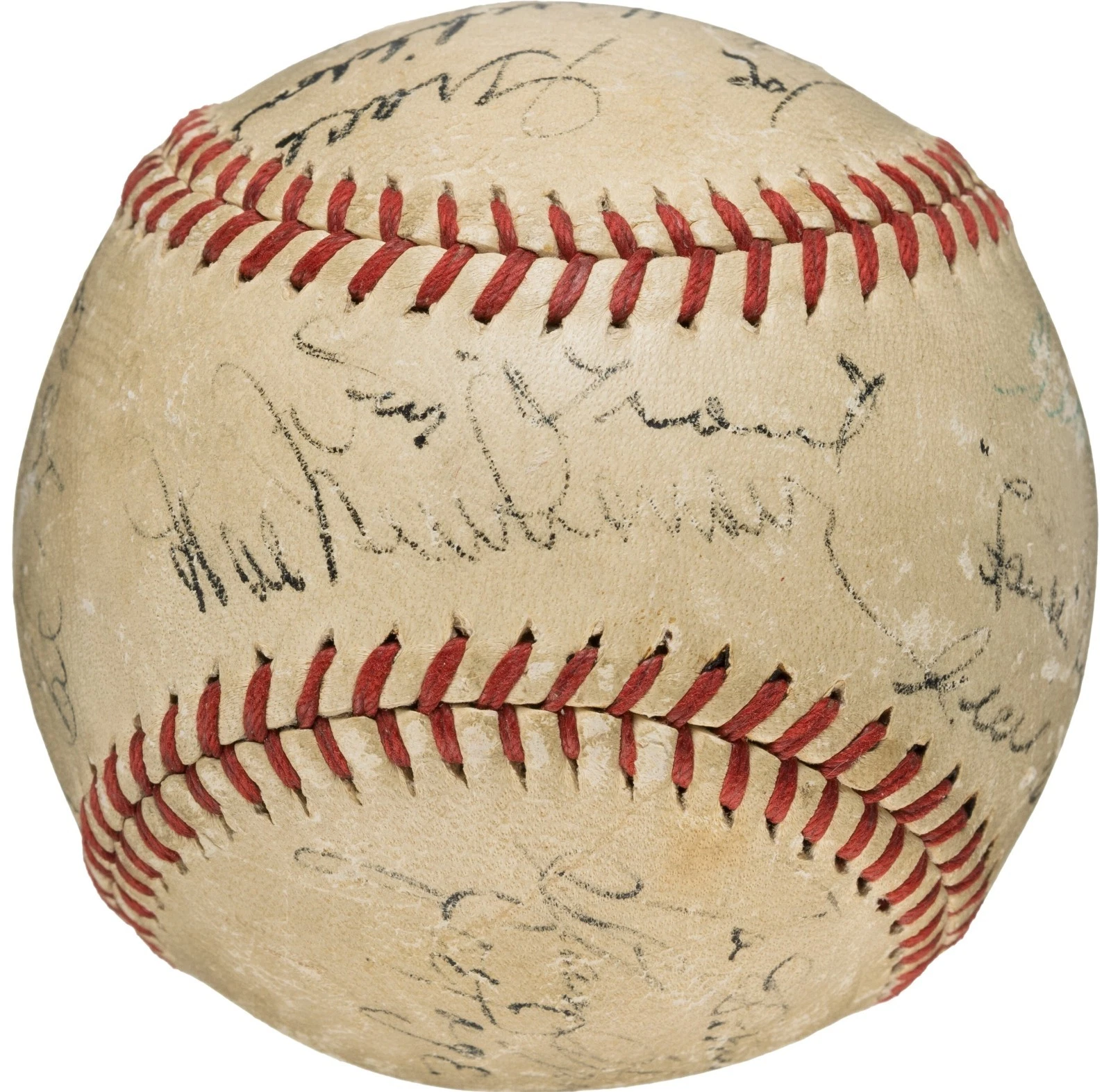 1949 All Star Team Signed Baseball Joe Dimaggio Ted Williams JSA & Beckett COA